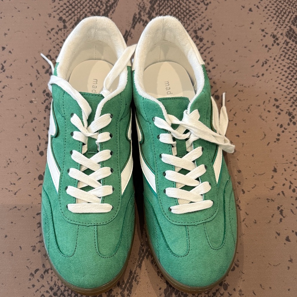 Madden Girl Green and White Sneakers